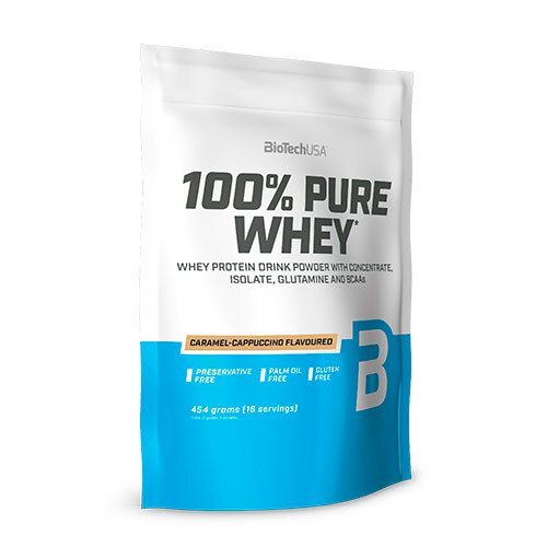Biotech 100  Pure Whey Protein Pulver Caramel Cappuccino  454g