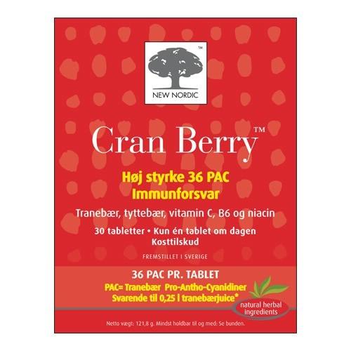 Cran Berry 30 Tabletter - Sundhed og Velvære