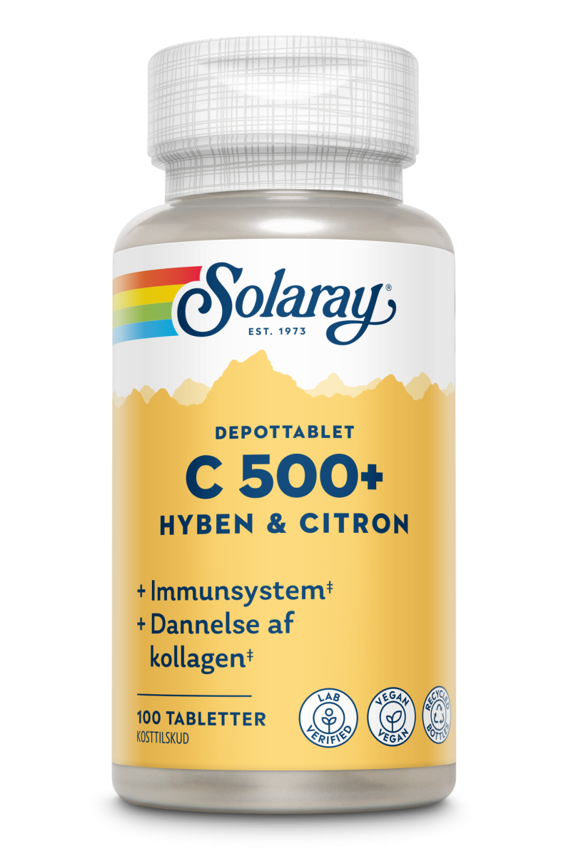 C Vitamin C500  Hyben  Citron Solaray   100 Tabletter