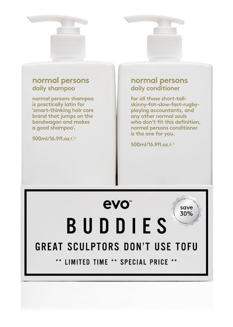 Evo   Normal Persons Buddies Shampoo   Conditioner 2x 500ml   Hos Frisøren   Baronen