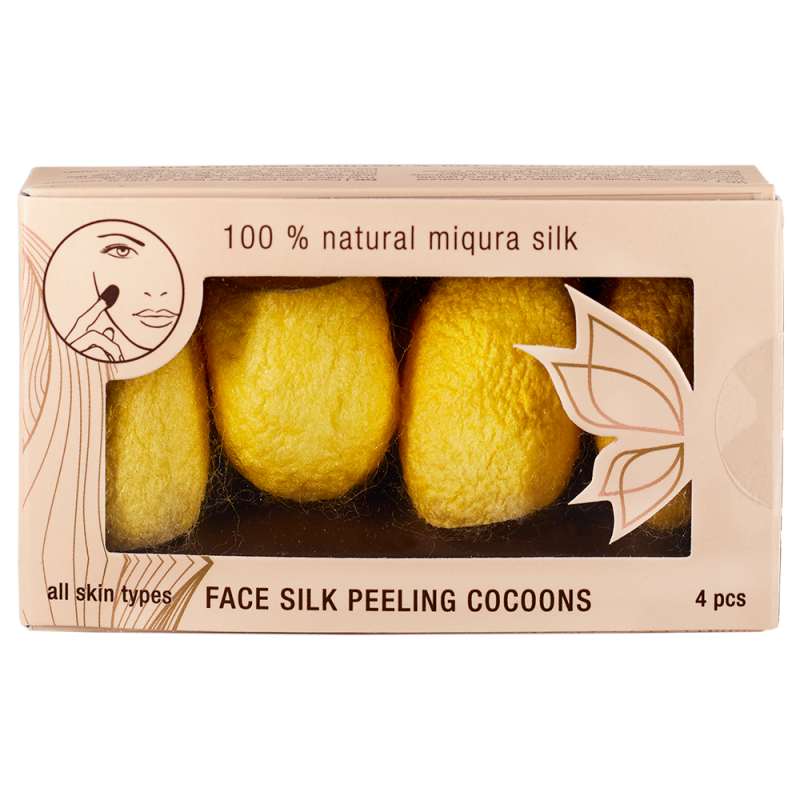 Miqura Silke Peeling Kokoner - 4 Stk. til Glat Hud