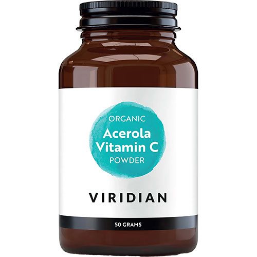 Økologisk Acerola Vitamin C Pulver - 50 g fra Viridian