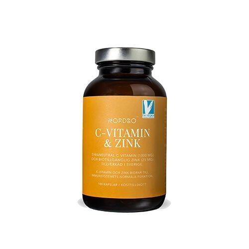 C Vitamin Og Zink Nordbo   100 Kapsler