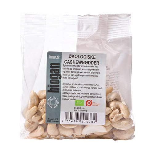 Biogan Cashewnødder økologisk   100 G