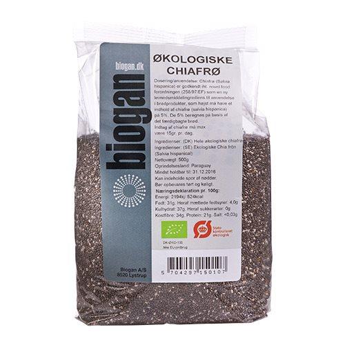 Biogan Chia Frø økologisk   500 G