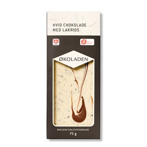 økoladen Chokolade Hvid Lakrids ø  75g