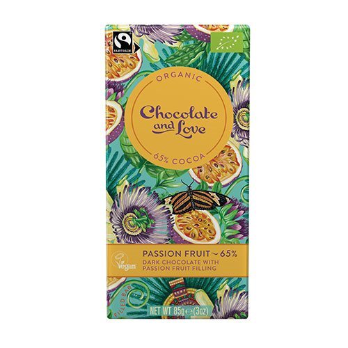 Chocolate And Love Chokolade Med Passionsfrugt Fyld ø  85g