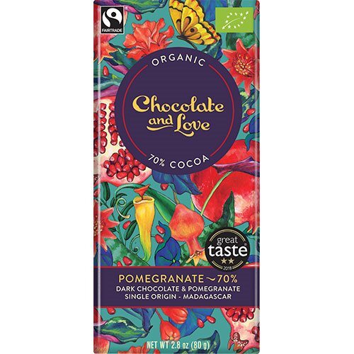 Chocolate And Love Chokolade Pomegranate 70  ø  80g