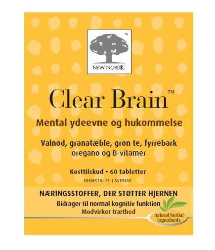 Clear Brain 60 tabletter - Naturligt kosttilskud fra New Nordic