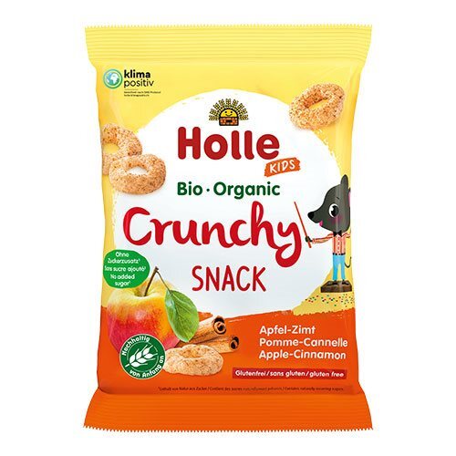 Holle Crunchy Snack Med æble Og Kanel økologisk   25 Gram