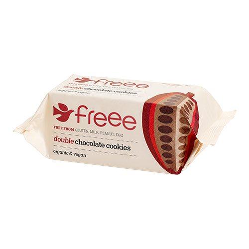 Doves Farm Double Chocolate Cookies økologisk   180 G