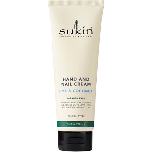 Sukin Hand   Nail Cream Lime   Coconut   125 Ml
