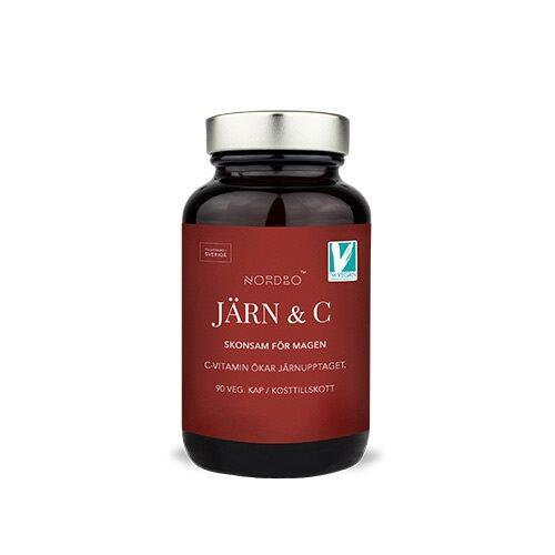 Jern C Nordbo - Vegansk Jerntilskud med C-vitamin 90 Kapsler