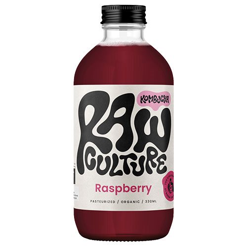 Raw Culture Kombucha Hindbær økologisk   330 Ml