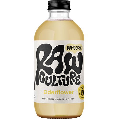 Raw Culture Kombucha Hyldeblomst økologisk   330 Ml