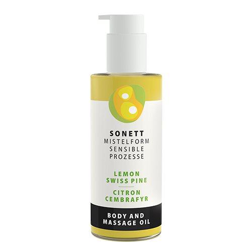Sonett Økologisk Citron Massageolie 145 ml - Frisk Duft