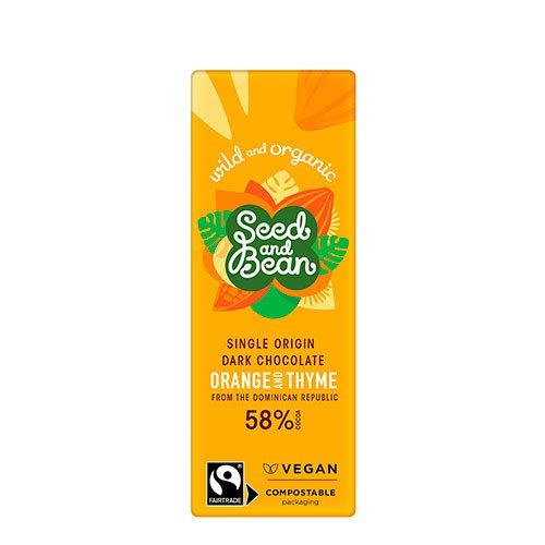 Seed   Bean Mørk Chokolade 58  Appelsin   Timian økologisk   25 G