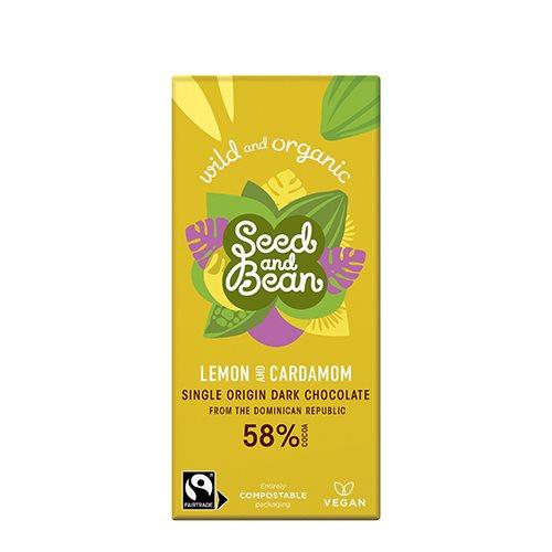 Seed   Bean Mørk Chokolade 58  Citron   Kardemomme økologisk   75 G