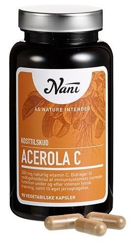 Nani Acerola C Vitamin - 90 Kapsler med C-vitamin