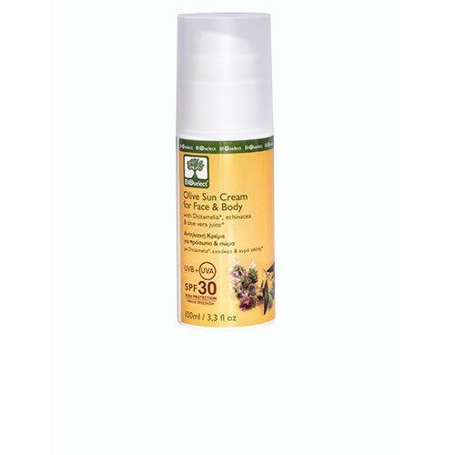 Bioselect Olive Sun Cream For Face   Body Spf 30   100 Ml