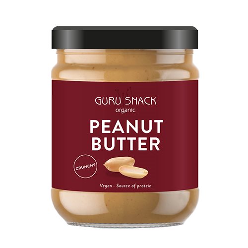 Guru Snack Peanutbutter Crunchy økologisk   250 G