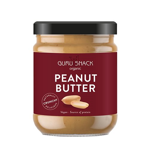 Guru Snack Peanutbutter Crunchy økologisk   500 G
