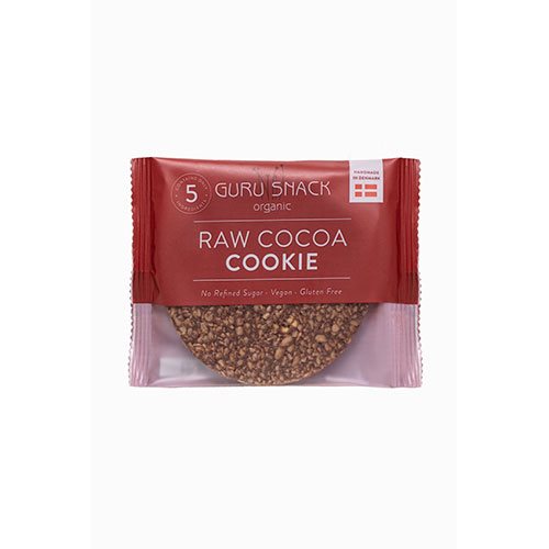 Guru Snack Raw Cocoa Cookie ø Enkeltvis Indpakket   55 G