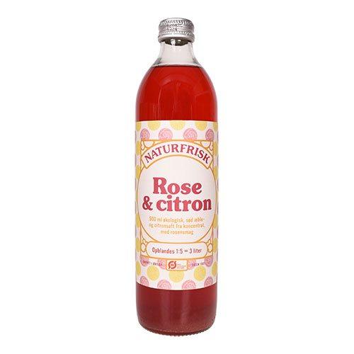 Økologisk Naturfrisk Rose & Citron Saft 500 Ml - Forfriskende!