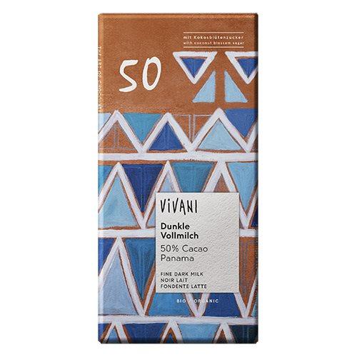 Vivani Chokolade 50  ø Mælk    80 G