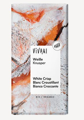 Vivani økologisk Hvid Chokolade M Chrisp  100g