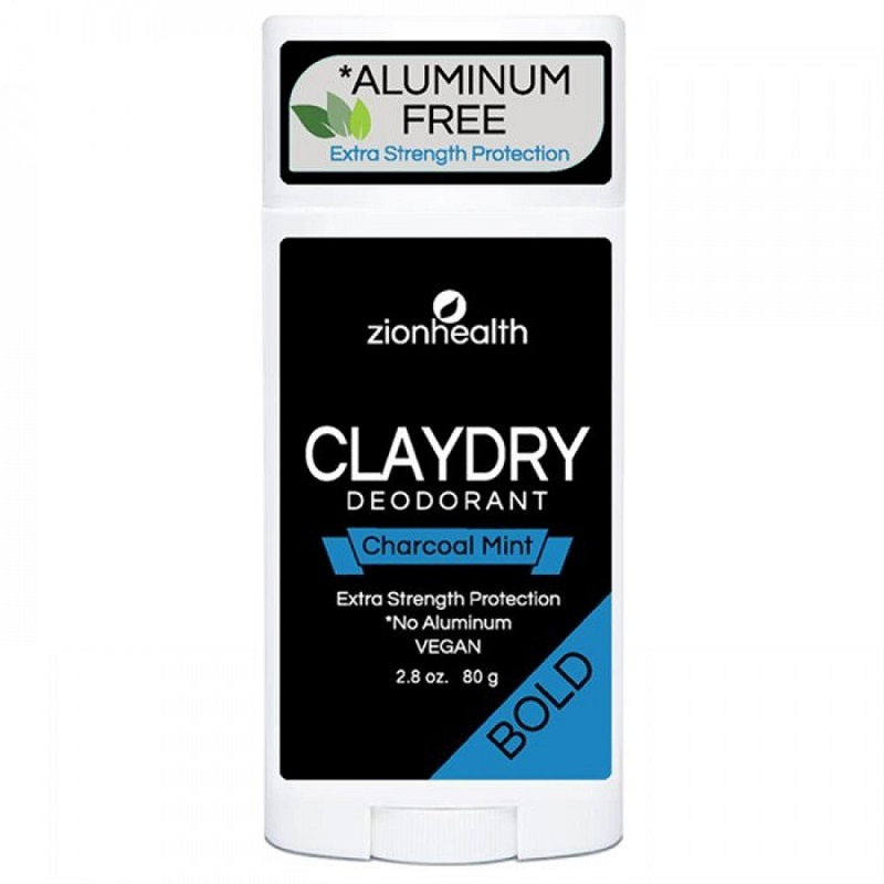 Zionhealth   Bio Claydry Deodorant   Charcoal Mint