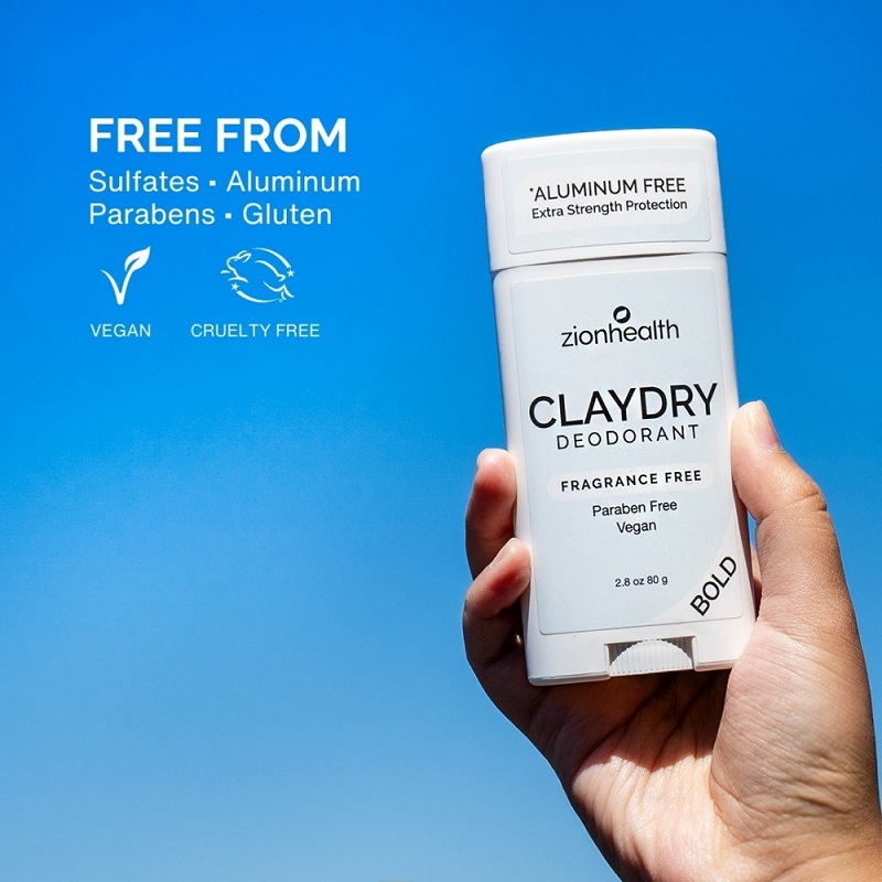Zionhealth   Bio Claydry Deodorant   Fragrance Free
