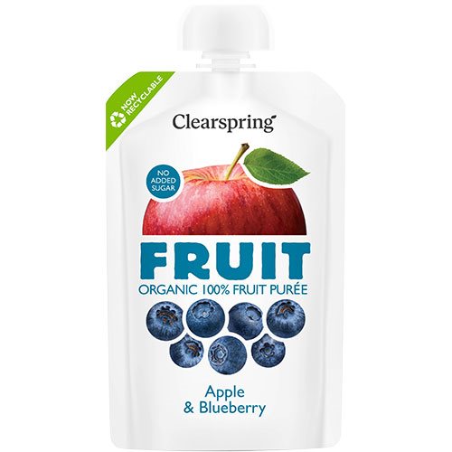 Clearspring æble   Blåbær Frugtpur?  økologisk   100 G