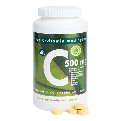 Grønne Dfi Vitaminer C 500 Mg Med Hyben   240 Tab