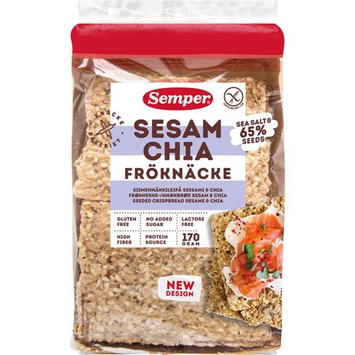 Semper Knækbrød Sesam   Chia   170 G