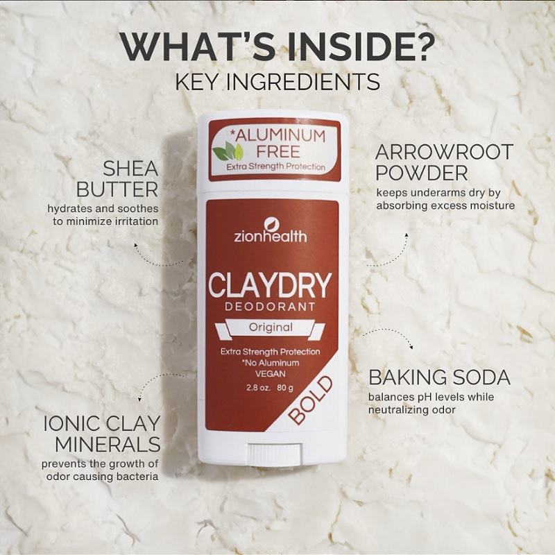 Zionhealth   Bio Claydry Deodorant   Original 80g