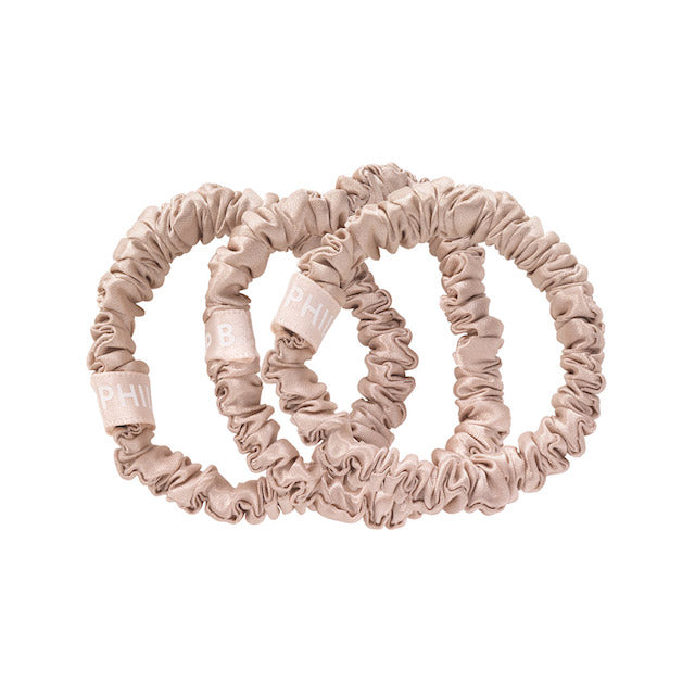 Philip B  Petite Champagne Scrunchie  Tre Stk    Hos Frisøren   Baronen